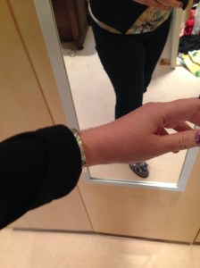 Sleeve length with arms extended - could stand to be a little longer for me